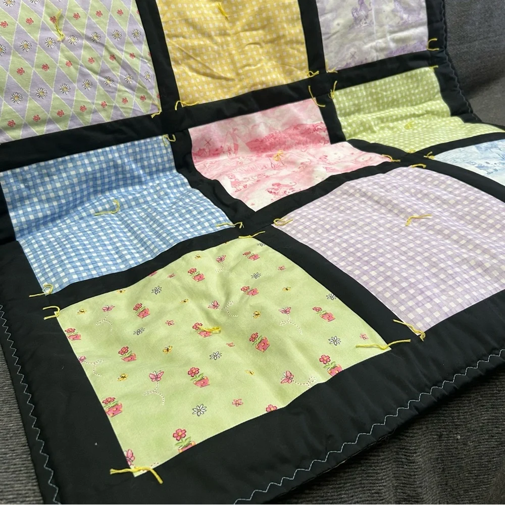 Handmade Patchwork Block Quilt Play Mat Wall Hanging #1201253